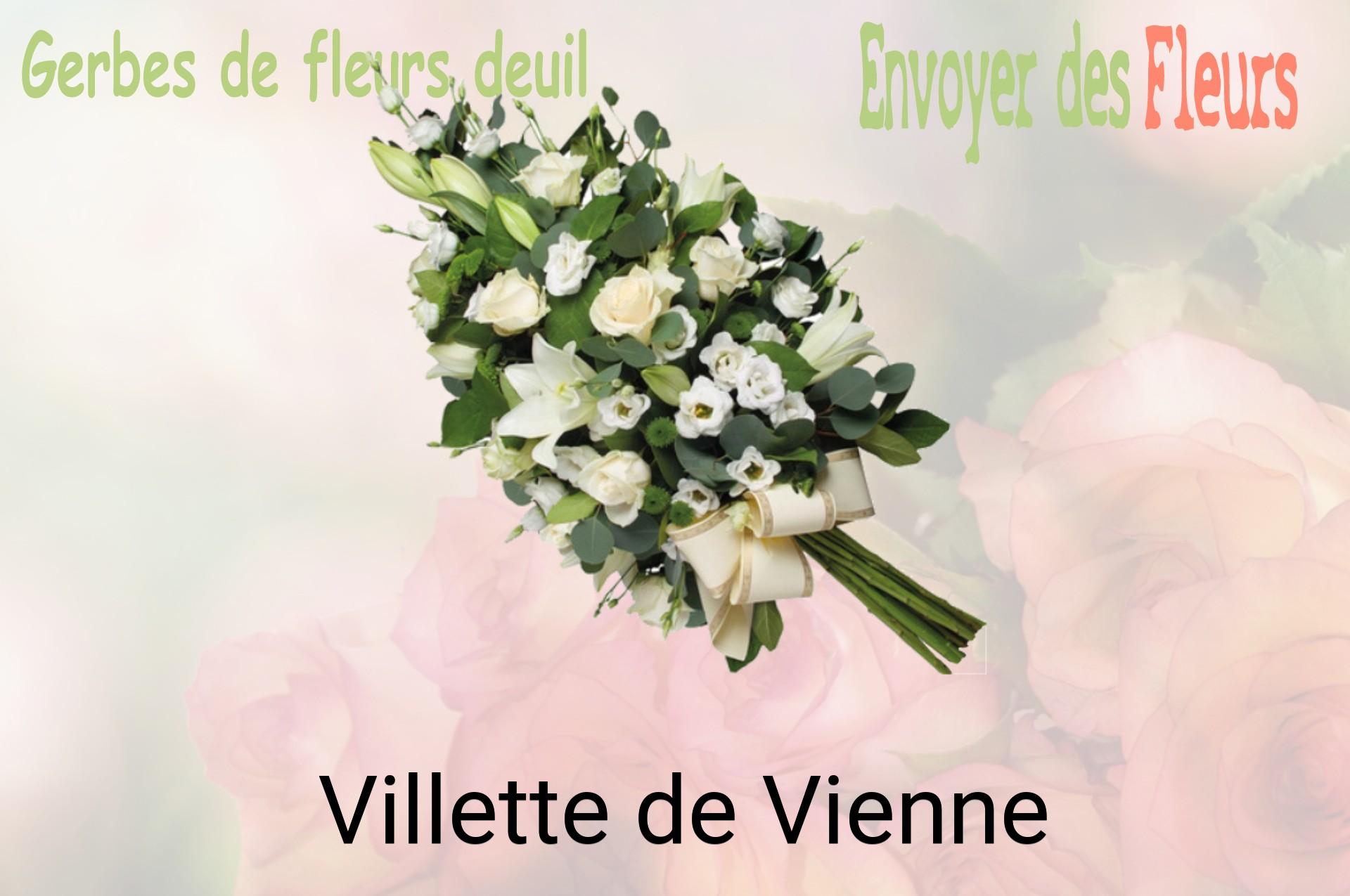Gerbe de fleurs de deuil livrée à Villette-de-Vienne